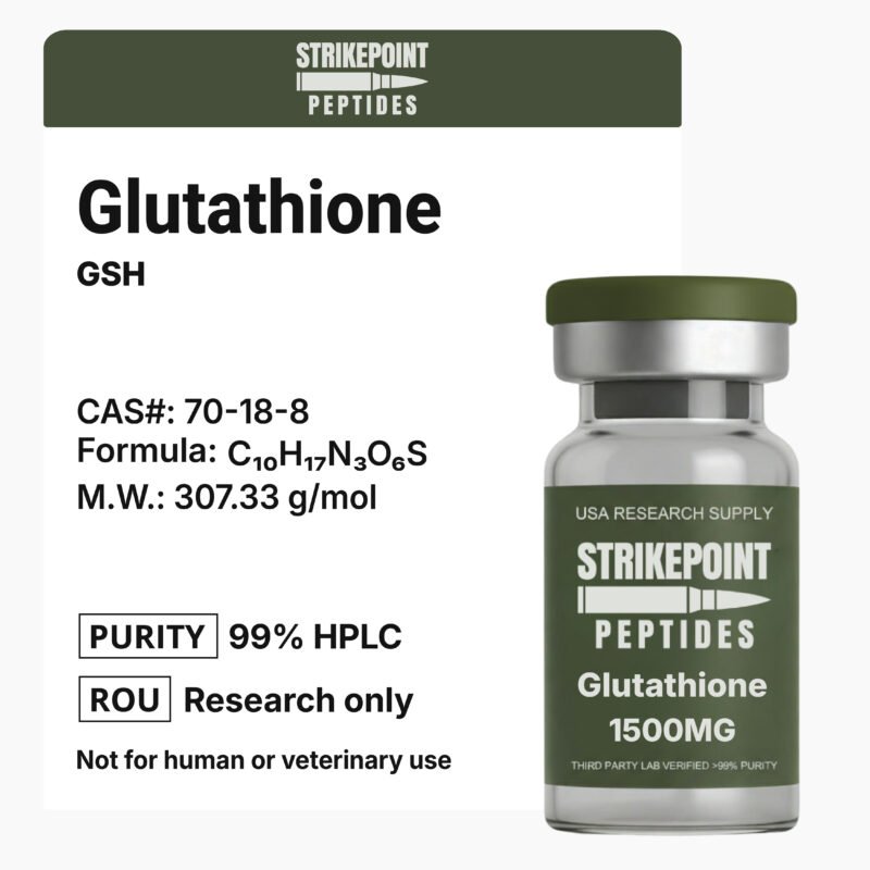 Glutathione peptide research-grade vial from USA peptide supplier