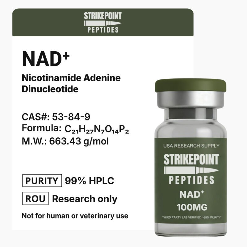 NAD+ peptide research-grade vial from USA peptide store